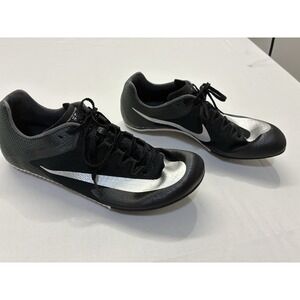 Nike Zoom Rival Sprint Track shoes spikes Black/Silver men's sz 10 DC8753-001